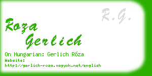 roza gerlich business card